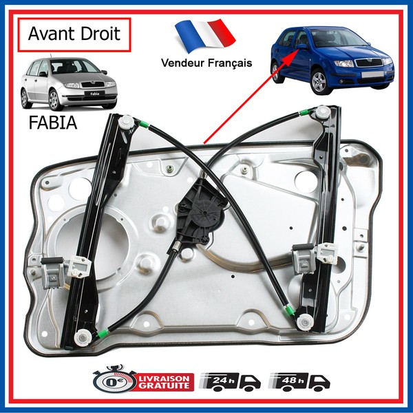 Mechanismus Fensterheber Vorne Rechts FüR Skoda Fabia + Schild 6Y1837462-image