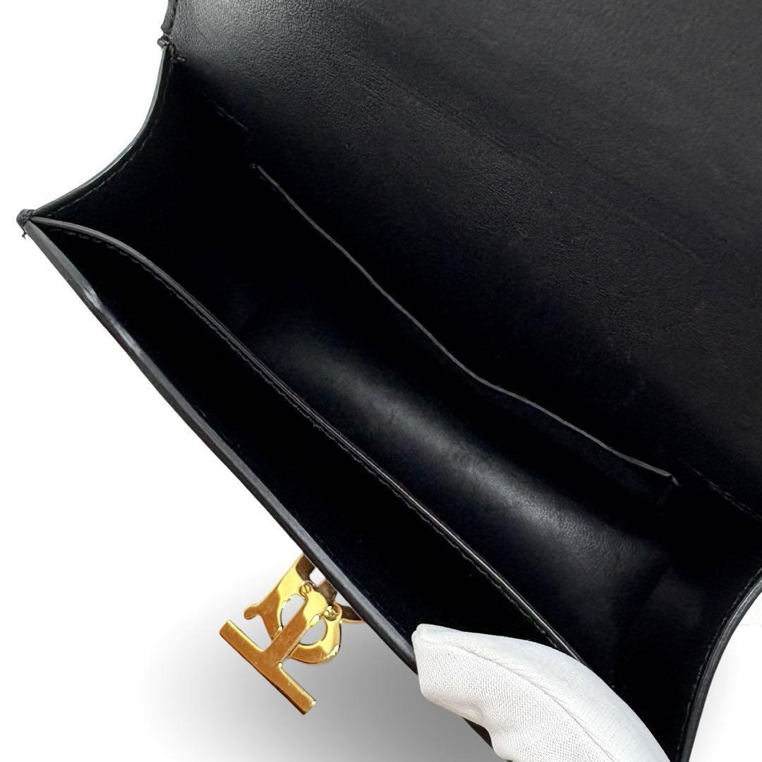 Burberry Thomas Burberry TB Logo Leather Body Bag Black