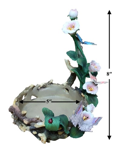 HOME INTERIORS Butterfly Flowers Pretty Table Decoration 7.5" Tall 5" Wide - Picture 3 of 9