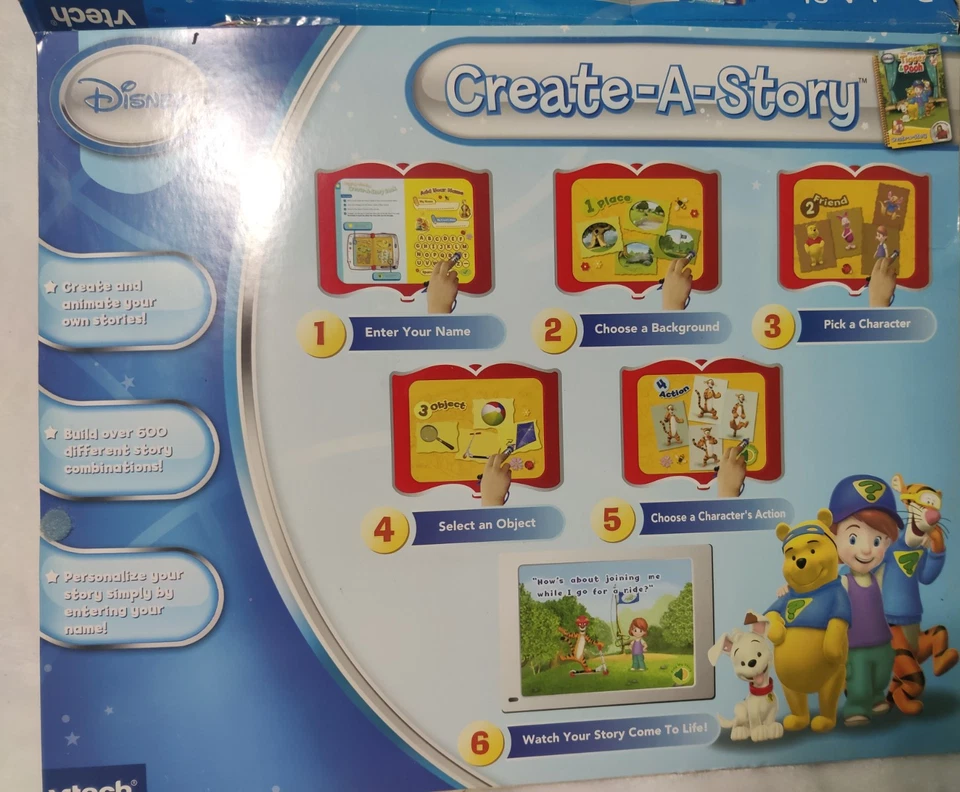 Disney Tigger and Pooh Vtech - Create-A-Story Untested Read - Image 4 of 4