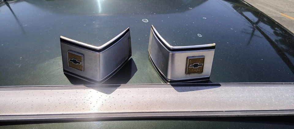 Chevrolet 73-80 carrocería cuadrada pajarita cabina esquina moldura banda izquierda derecha OEM Foto 2 de 4