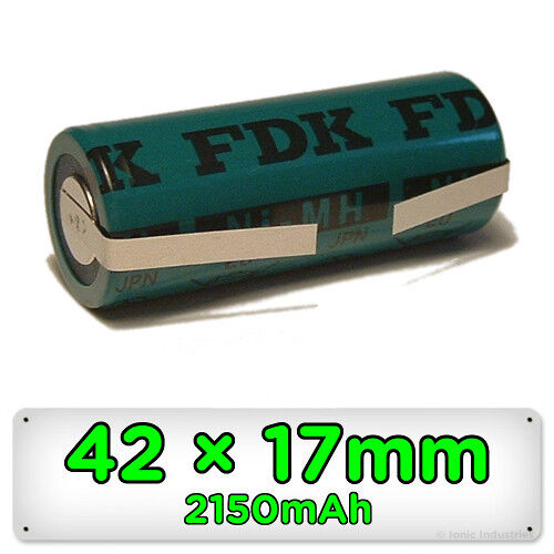Genuine FDK Toothbrush Battery for Braun Oral-B 42mm x 17mm 1.2V Ni-MH Triumph - Afbeelding 1 van 3