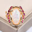thumbnail 5 - Fashion 925 Silver White Fire Opal Ring Woman Wedding Engagement Jewelry Sz 6-10