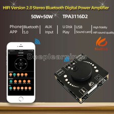 TPA3116D2 HIFI AUX USB Bluetooth5.0 Audio Stereo 50Wx2 Digital Amplifier Board D