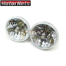 7" Tri-Bar Clear Dot Headlight LED H4 12V Chevy Ford Chrysler Hot Street Rat Rod