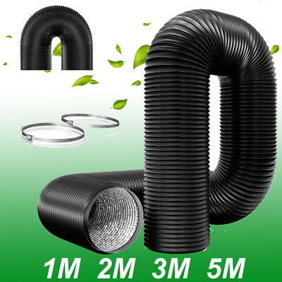 Aluminium Flexible Ducting Foil Hose 4" 5'' 6'' Ventilation Hydroponic ...