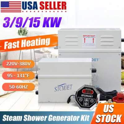 Steam Shower Generator Kit (Includes Steam Generator,Control,Steam Head, Cable)