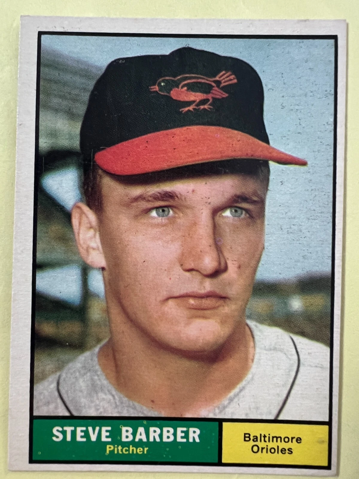 1961 Topps #125 Steve Barber Baltimore Orioles VG - FREE SHIPPING