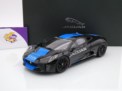 Almost Real 810603 # Jaguar C-X75 Sportwagen Baujahr 2013 '' schwarz-blau '' 1:18