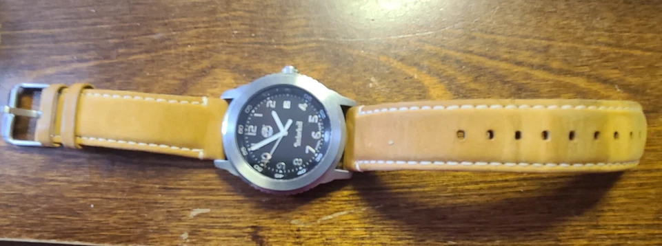 Jewelry, Watch, Timberland Unisex Wrist Watch, Leather Tan Suede Band - Image 4 of 4