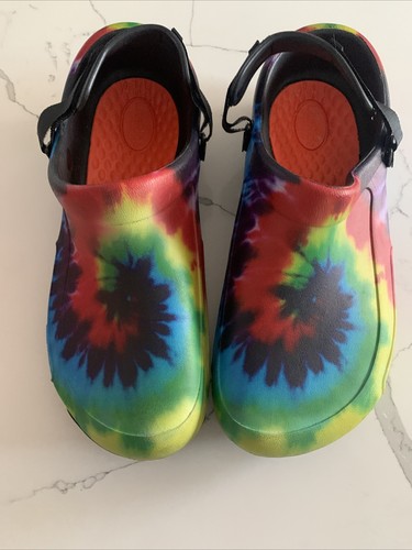 Crocs Men’s Offroad Sport Clogs Slip-on Sandals - US Size 15 Tie Dye Preowned - Picture 7 of 18