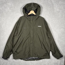Frabill Rain Jacket Mens XL Fishing Olive Green 3M Reflective Hooded Utility