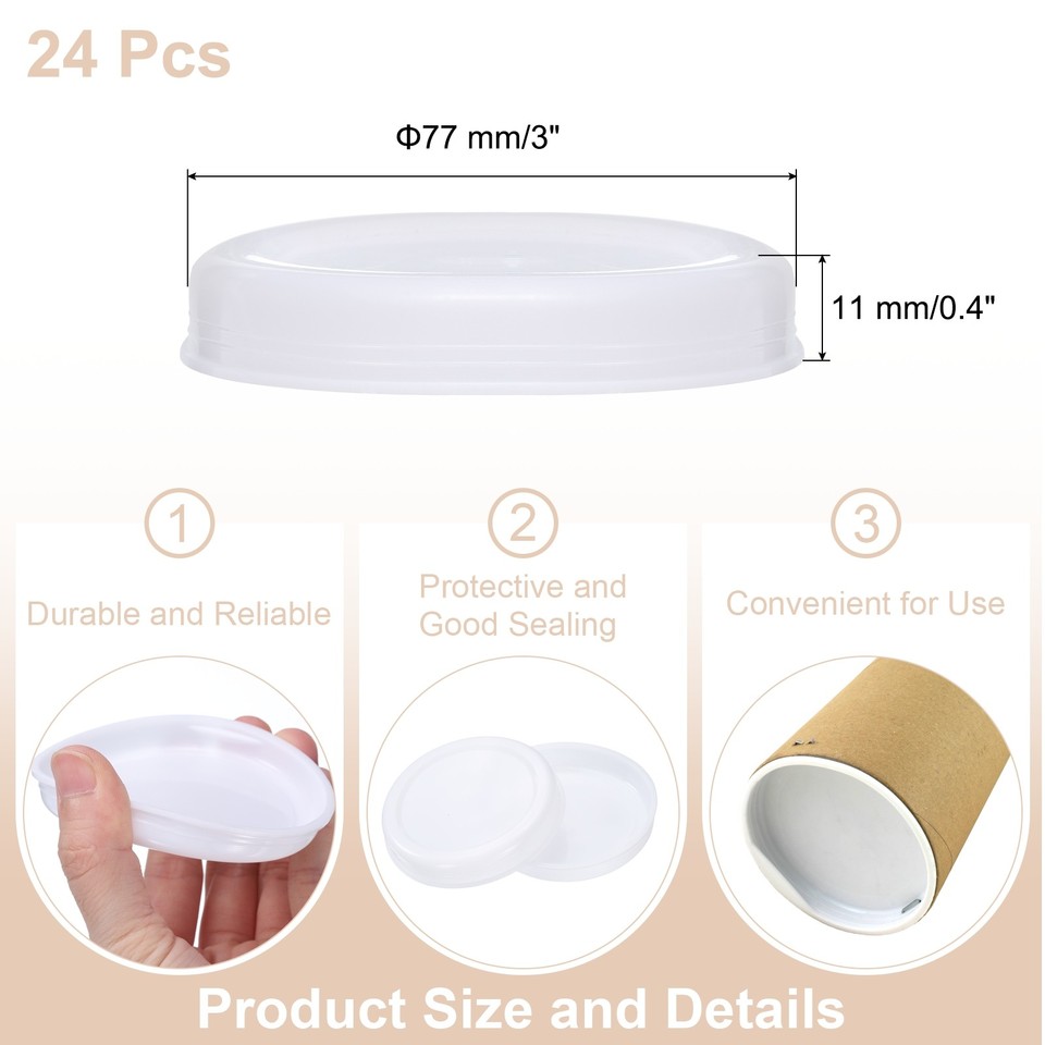 100 Embouts Pour Tubes D'expédition - Diamètre Intérieur 1,5 Pouce - Blanc