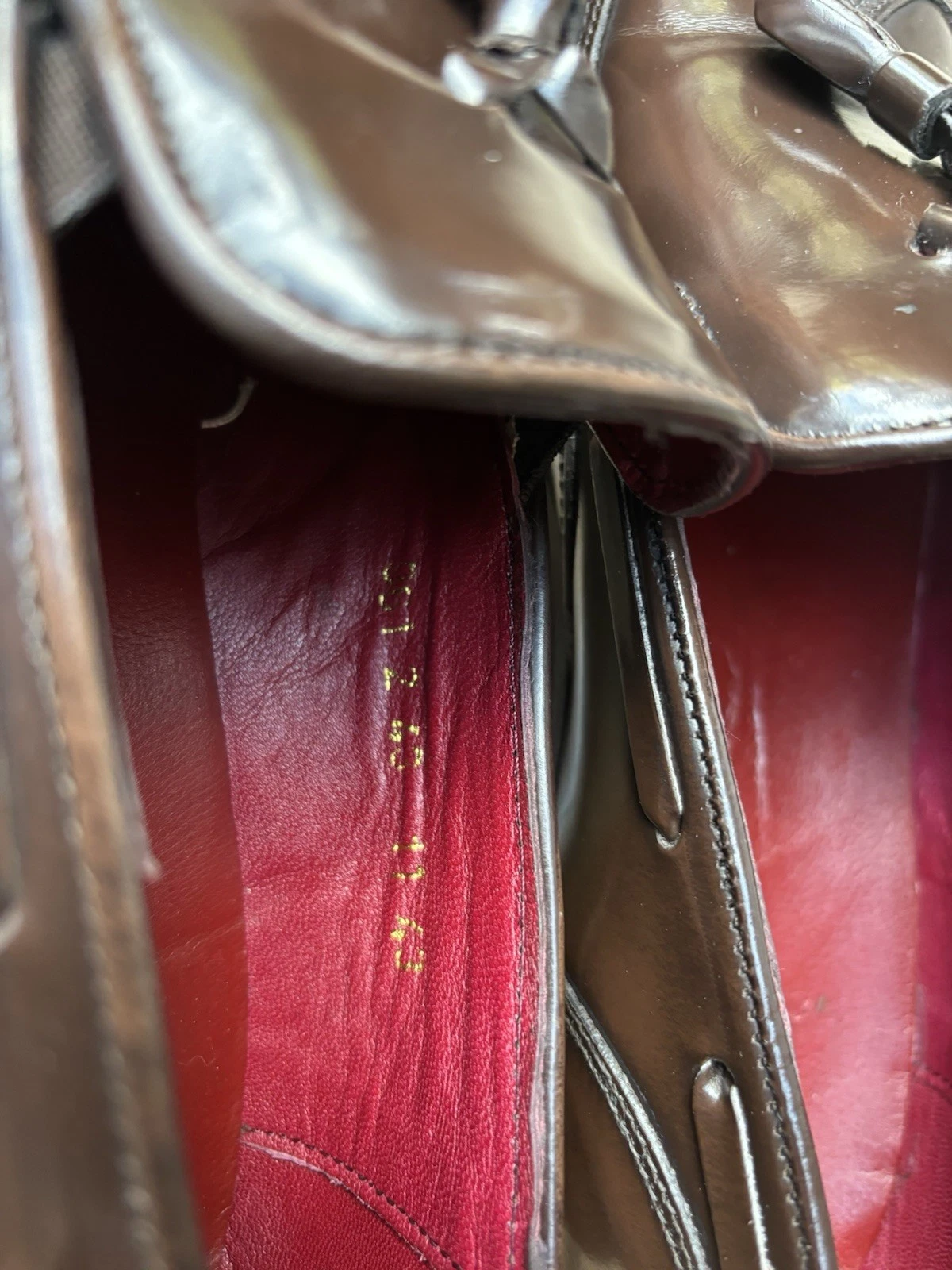 Versace 1969 Brogues slip on in pelle marrone lucido UK9 US10 EU43