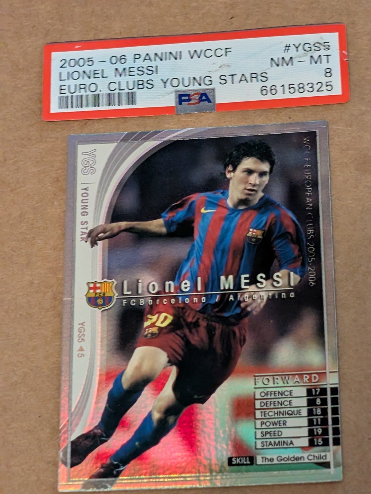 Lionel Messi 2005 Panini WCCF European Clubs #YGS5 Young Stars