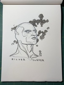 Original NES Silver Surfer Ink Drawing San Diego Comic Con SDCC 2007