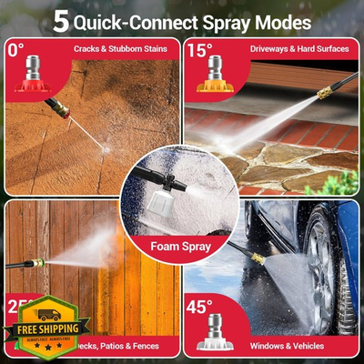 #ad #ad Electric Pressure Washer 2200 PSI Foam Cannon 4 Nozzles $160.28