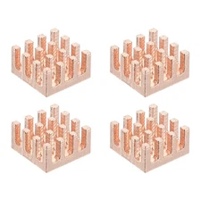 4 Pcs Copper Heatsink 9x9x5mm, Heat Sink Cooler Radiator for Raspberry Pi