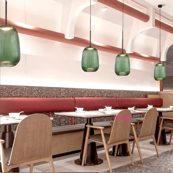 Luz Minimalista Lujo Colorido Restaurante Bar Negro Decoración del Hogar Luz de Techo Foto 3 de 4