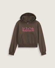 Brand New Vans Kids Inferno Full Zip Hoodie Coal Brown M 10-12 