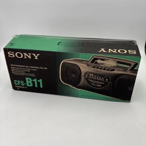 VINTAGE Sony CFS-B11 Boombox FM/AM Radio Cassette Recorder NEW OPEN BOX