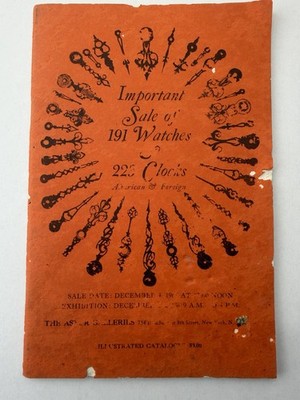 Astor Gallery NYC Watch Clock Auction Catalog Henry Fried Patek Tiffany Antique