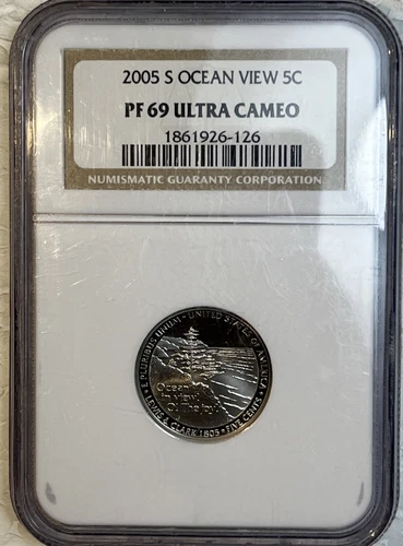 2005 S Ocean In View Jefferson Nickel 5 Cents NGC Proof 69 Ultra Cameo Coin