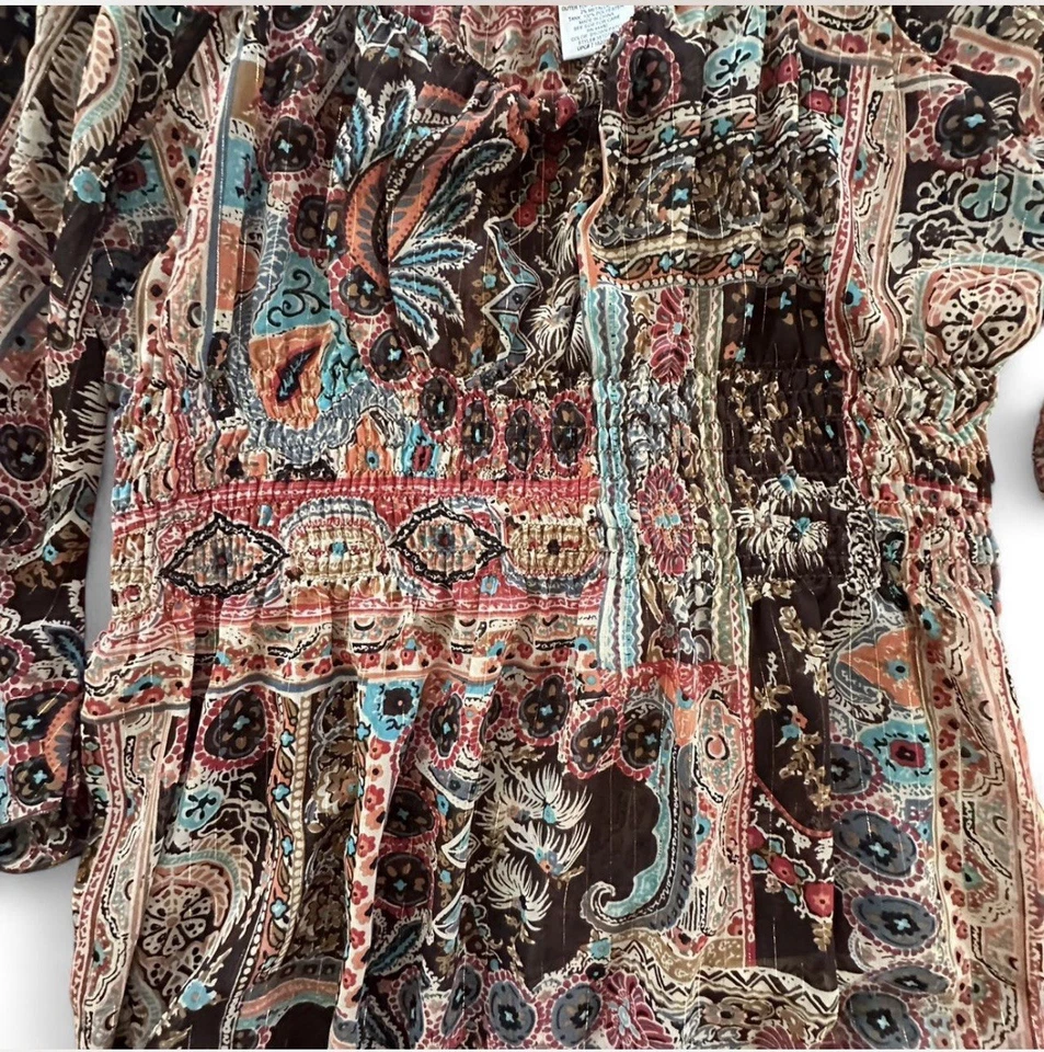 Blusa Top Jordache Juniors Pullover Transparente Campana Manga 3/4 Cuello Redondo XL Foto 3 de 3