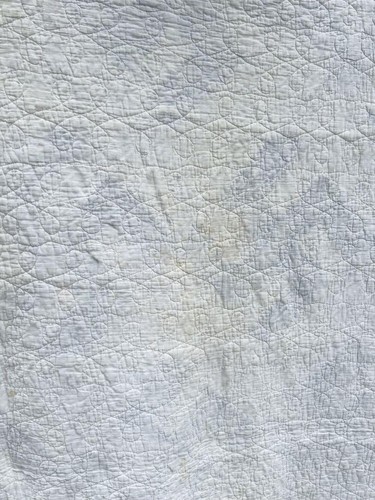 Antique Swastika Quilt White Base with Blue Pattern 182×190cm - Picture 10 of 16