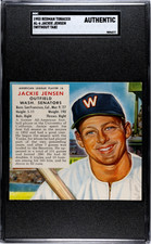 1953 Redman Tobacco #AL-6 Jackie Jensen (Without Tab) SGC Authentic