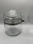 Vtg Pyrex 9 Cups 7759 Glass Percolator Coffee Pot Minor Chips Old Handle Repair