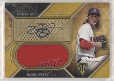 2017 Topps Triple Threads Unity Jumbo Relics Gold 25/25 Henry Owens Auto 00c9