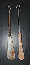 Lot of 2 Vintage Button Boot Hooks