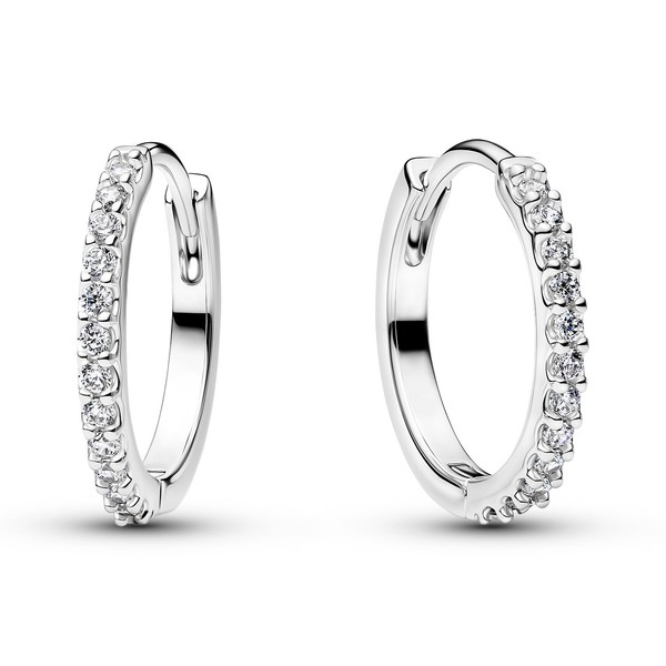 Pandora Schmuck Damen-Creolen Funkelnde Kleine Creolen Silber 294649C01-image