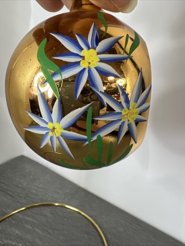 Vtg Xmas Mercury glass reflector ball indent ornament gorgeous 4” Italy - Picture 6 of 8