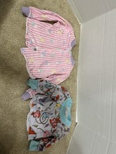 Vintage Fisher Price Kids Wear Pajama Tops 9 and 18 months Bunnies Indian Bear