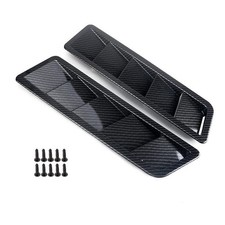 Car Hood Vents Louvers Cover Scoop - Carbon Fiber Auto Bonnet Ventilation Upgrad