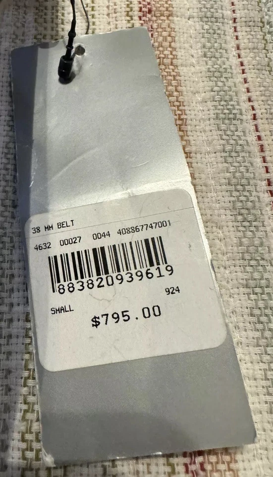 全新带标签 $795 Ralph Lauren 紫色标签意大利制造 Python 38 毫米皮带蛇形时尚 — 第 4/4 张图片