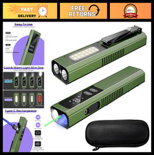 4-in-1 EDC Flashlight - Slim Magnetic Pocket Light, High Lumens, Green  UV Beam
