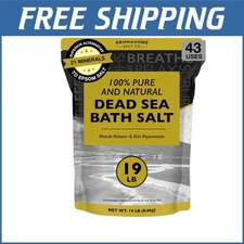 Natural Dead Sea Bath Salt - Resealable 19 lbs Pack for Stress Relief and Detox