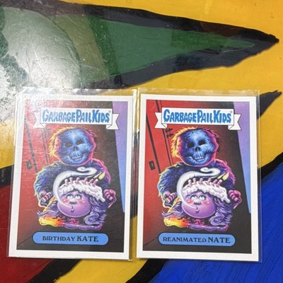 Garbage Pail Kids Topps '80s Horror Birthday Kate/Reanimated Nate 3a/3b