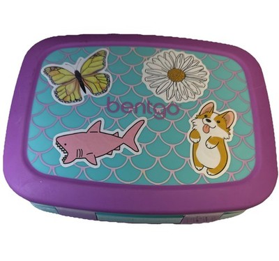 Bentgo Kids' Prints Leak-proof, 5 Compartment Bento-Style Lunch Box - Mermaid