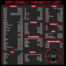 Coprivolante Auto in Pelle Nastro Coprivolante Antiscivolo Cuoio Universale - Miniatura 3