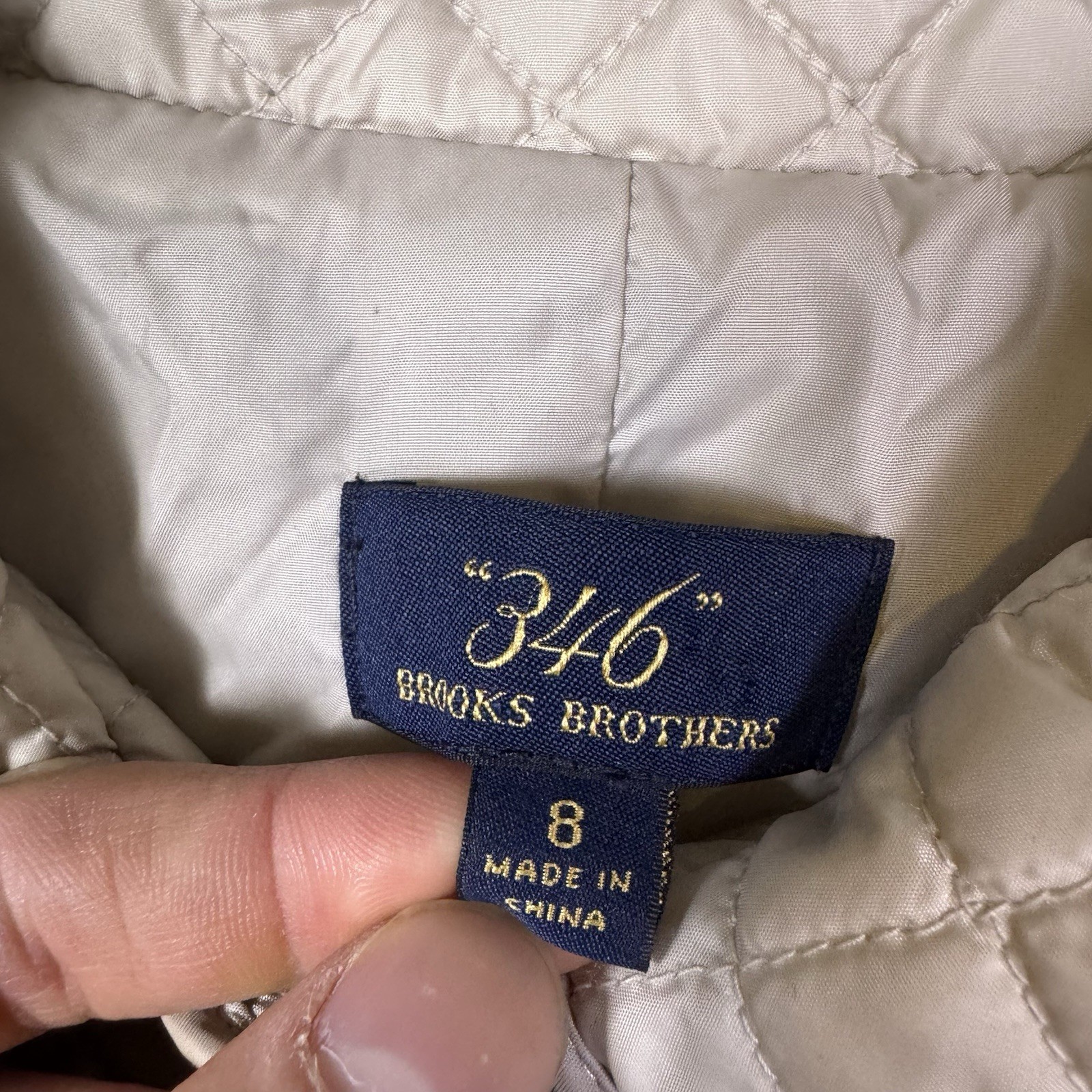 Brooks Brothers Jacket Womens 8 Diamond Quilted Equestrian Barn Coat 346 image 5
