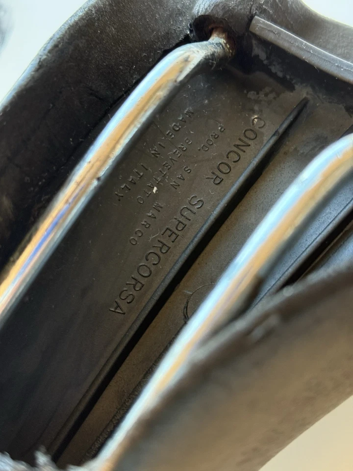 Sillín de cuero usado vintage Selle San Marco Concor Supercorsa Profit, Italia Foto 4 de 4