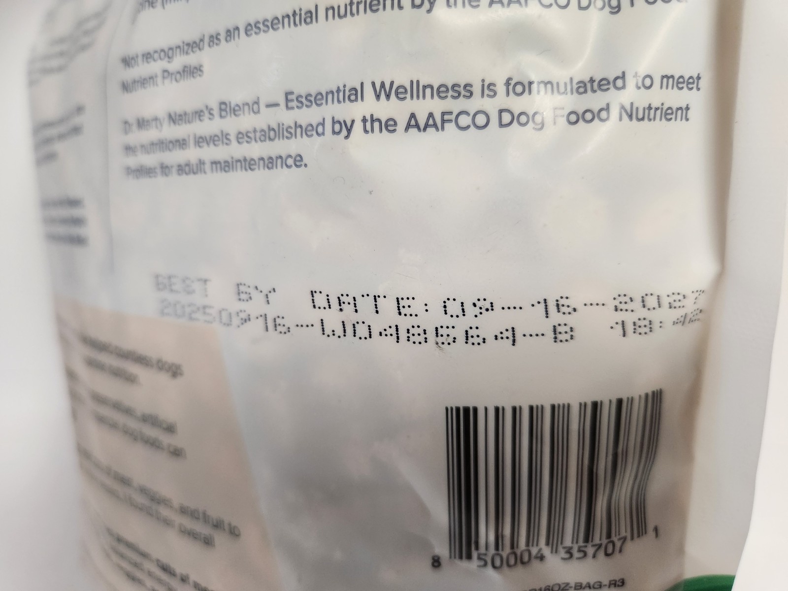 Dr Marty Natures Blend Freeze Dried Dog Food 16 oz For Adult Dog Expires 09/2027