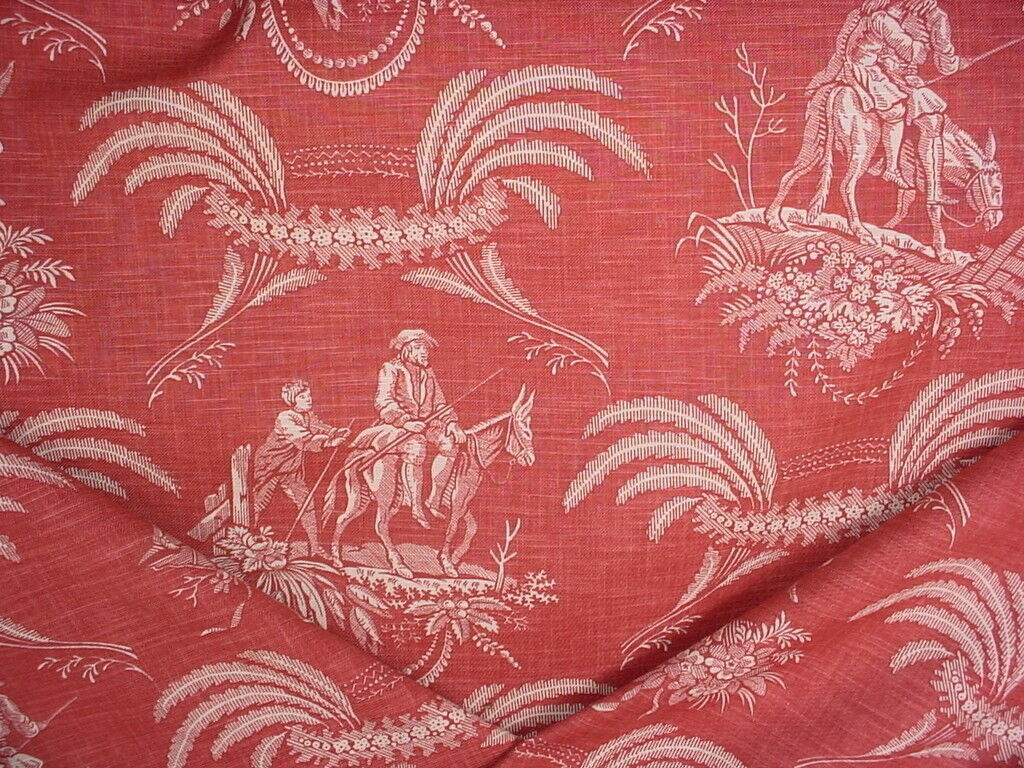 Scalamandre TW 00021001 Danbury Dusty Rose Spanish Toile Upholstery Fabric