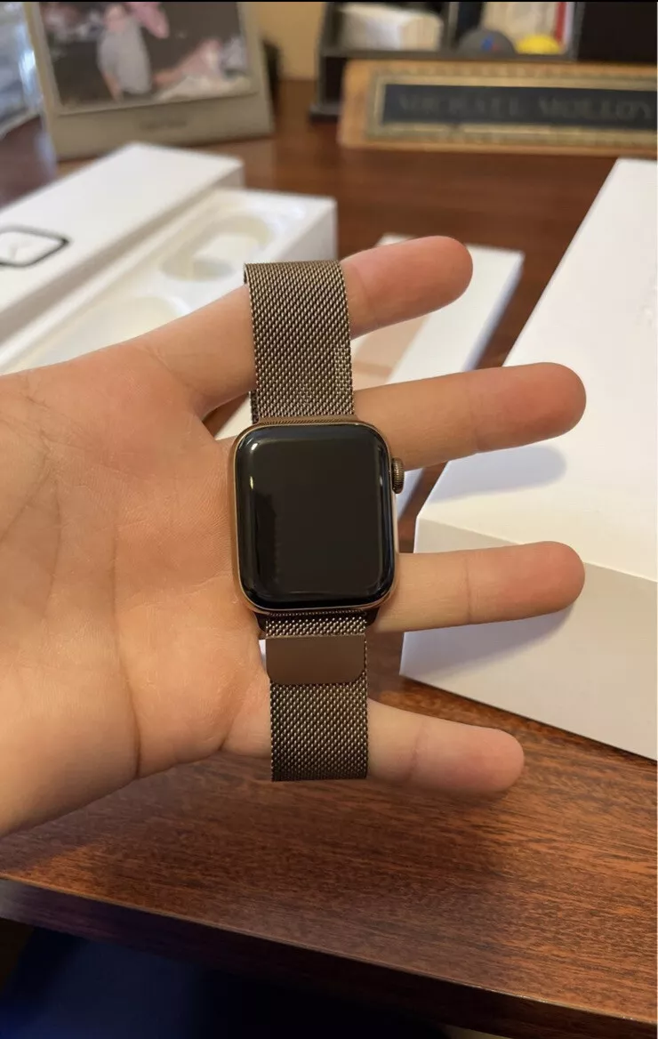 APPLE WATCH SERIES 4 Stainless Steel with Milanese Loop Band