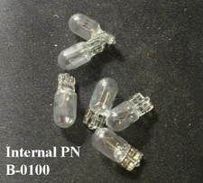 6 #161 Clear Wedge Bulbs, (AKA 161C or 161-300) Repair Parts For Lionel Gear 