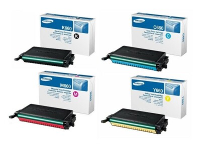 4 ORIGINAL Toner SAMSUNG CLP-610 CLP-660 CLX-6210 6240 / Y660B M660B C660B K660B